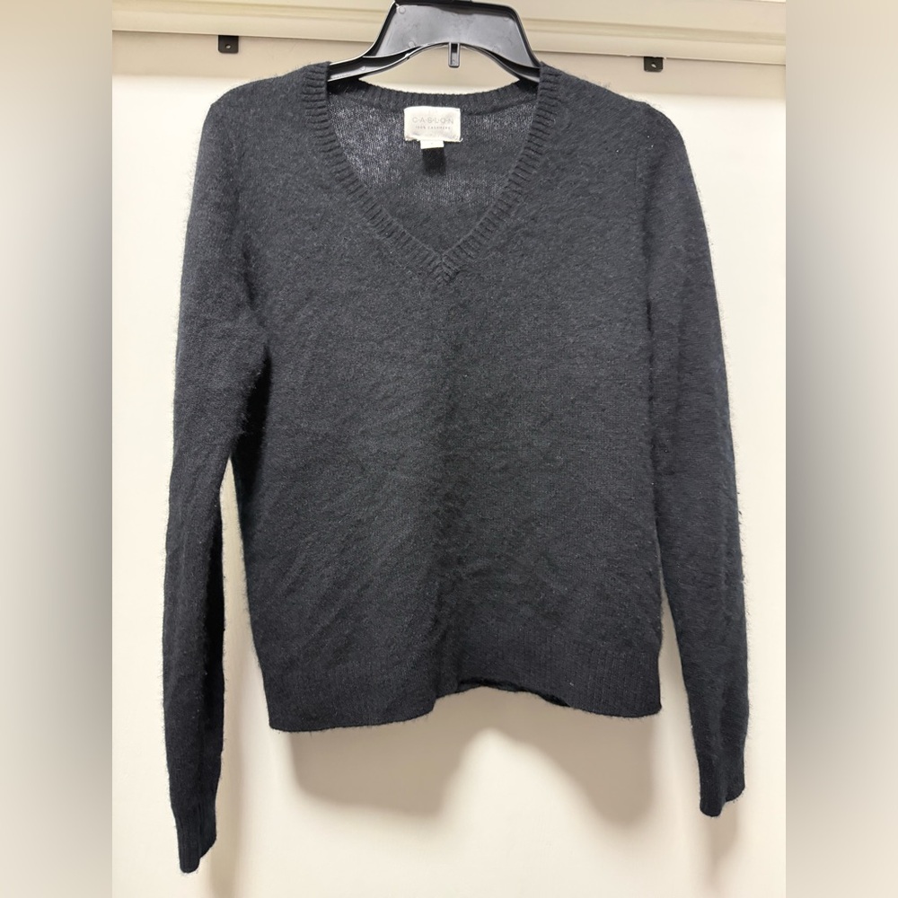 Caslon 100% Cashmere black sweater size small